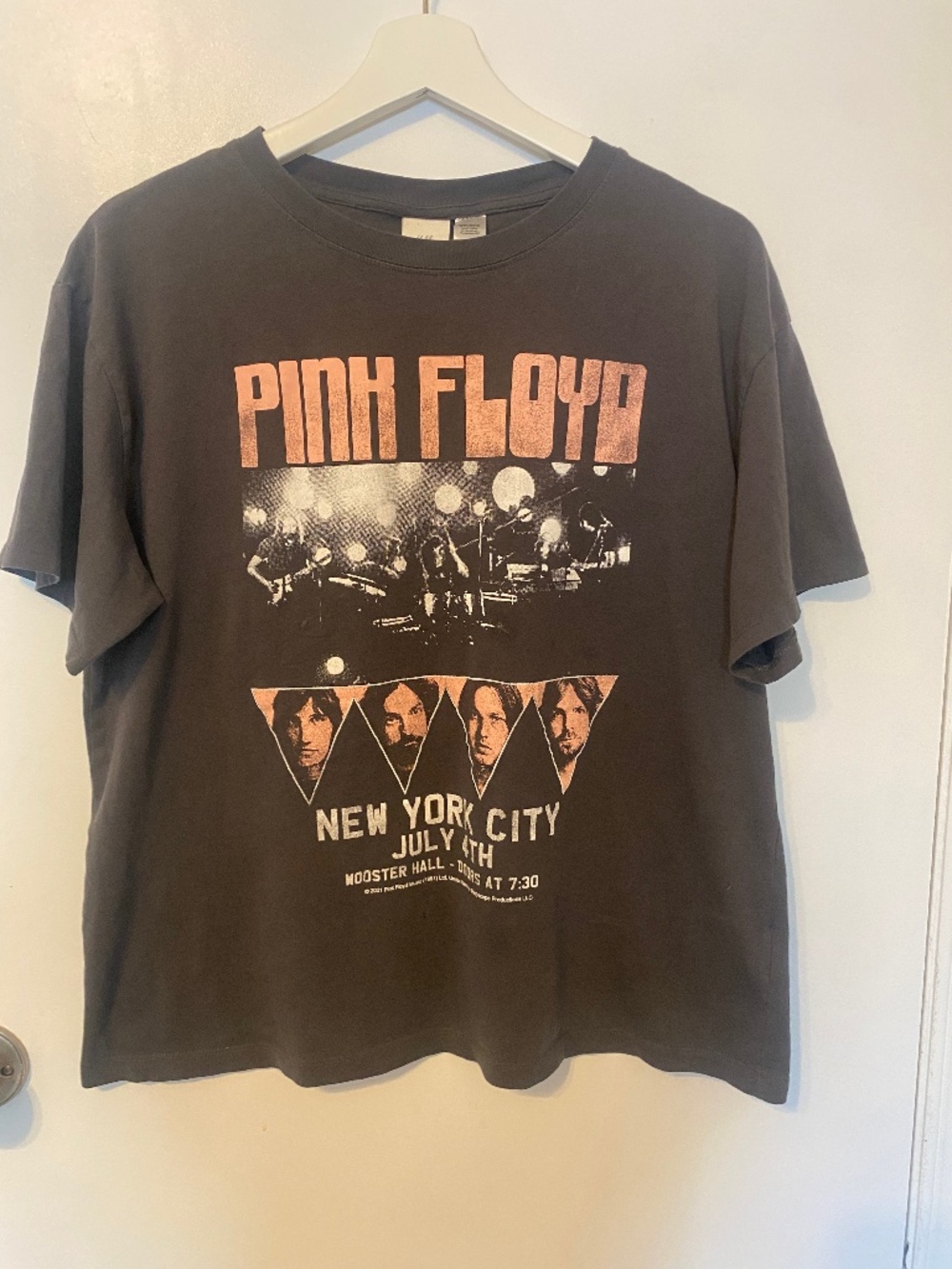 Pink Floyd band T-shirt with vintage graphic grey size L